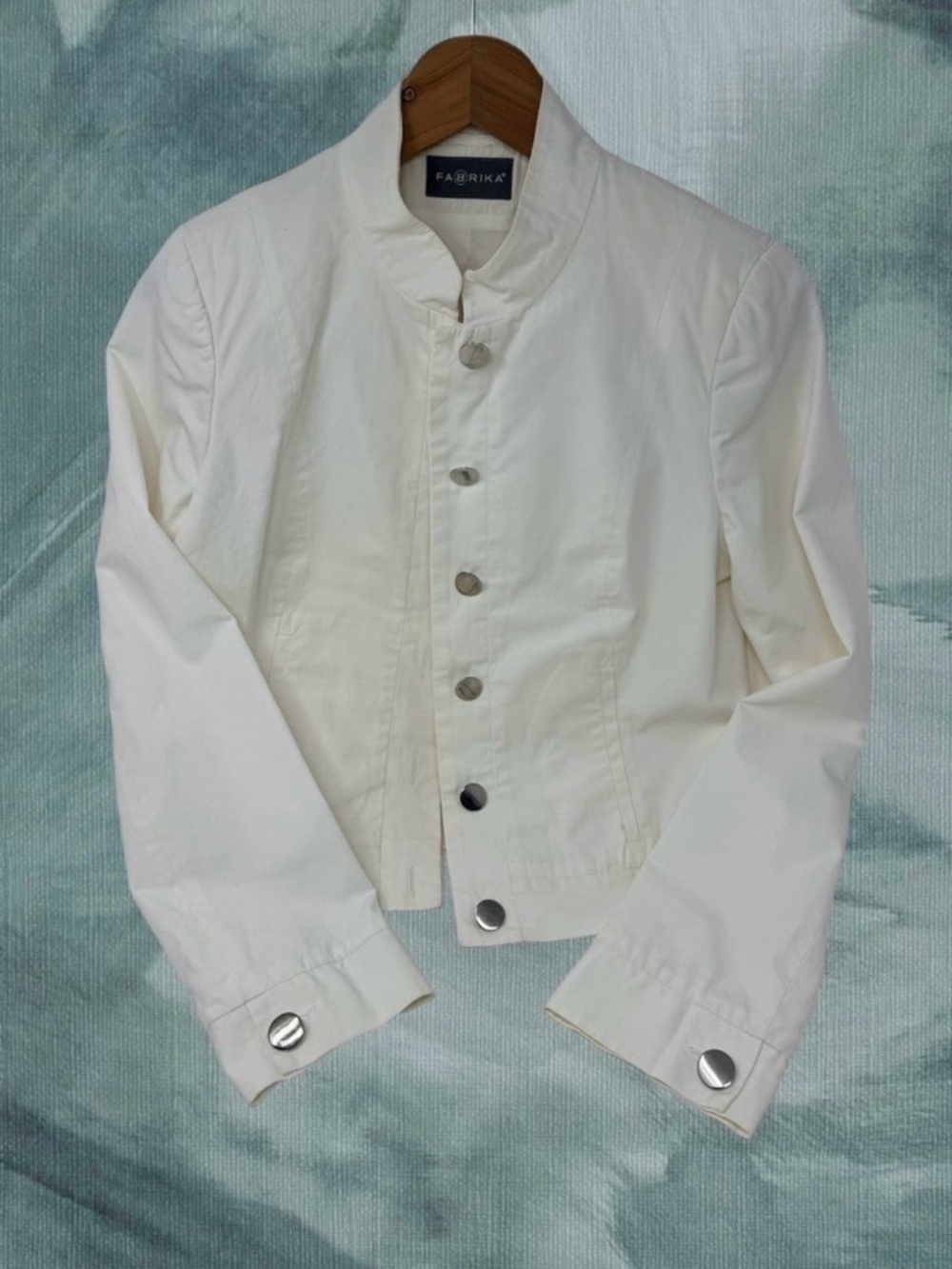FABRIKA Ivory White Co-ord Set / Two-Piece Skirt Set with Cropped Jacket - Picture 11 of 15